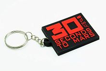 Музыкальный сувенир Брелок 30 seconds to Mars черный